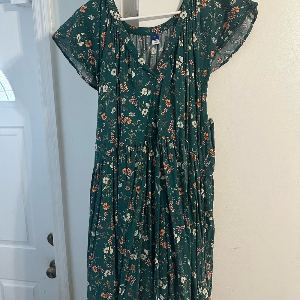Old Navy Teal Floral Dress